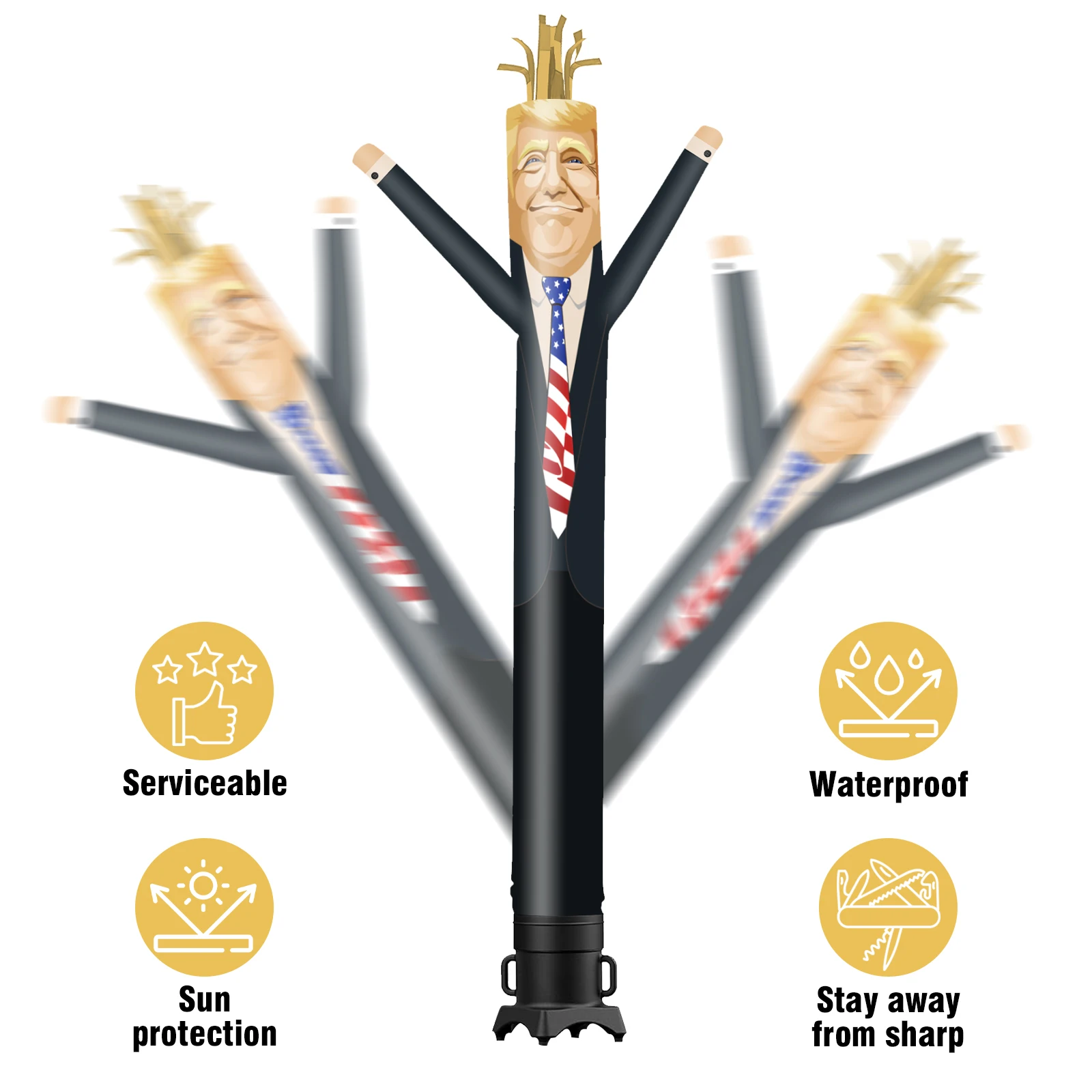 6/10/15/20FT Tall gonfiabile Trump2 Dancing Guy per la pubblicità della decorazione esterna (ventilatore non incluso)