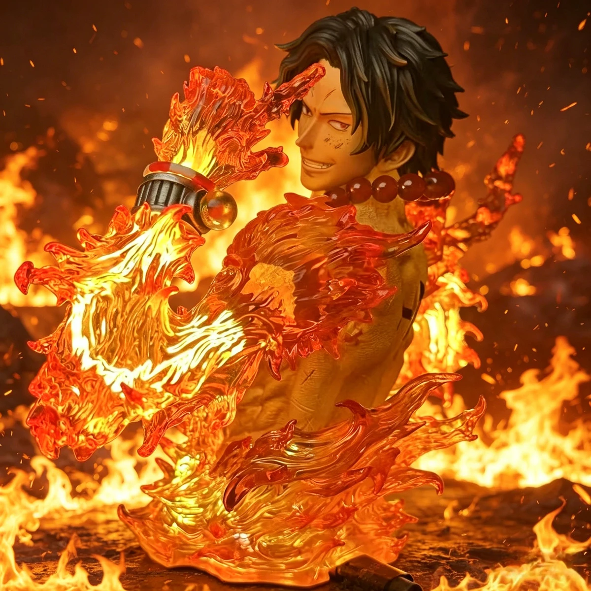 Figura de acción de Anime One Piece Ace, figura de acción de Portgas D Ace, estatua brillante de PVC, modelo coleccionable, juguetes para niños, regalos de Navidad