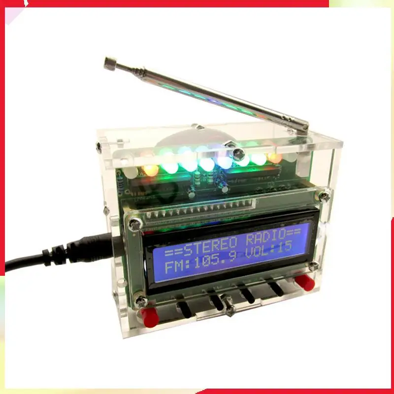 

B18B 3X DIY DC 5V Digital Radio Kit Parts TDA5807 51 Single-Chip FM Digital Sound Machine STC89C52 Chip 87MHZ-108MHZ