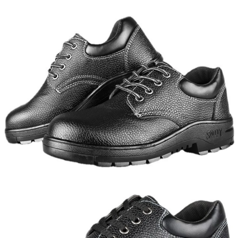 cheap price  anti hit and anti stab and anti slip and refractory flower waterproof steel cap safty shoes for factory  worker