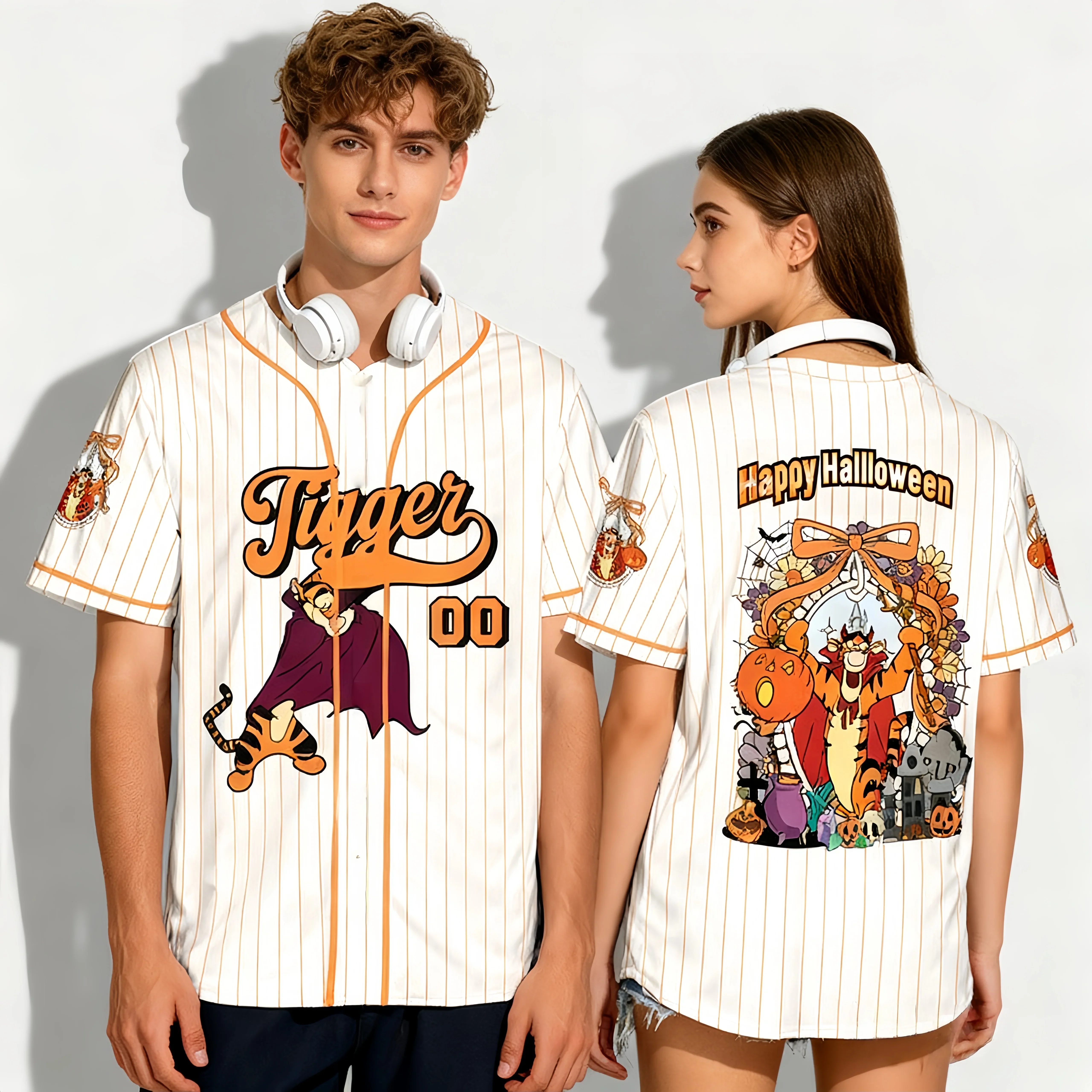 

Summer Animated Movie Disney Series Princess Mickey Mouse Baseball Jersey Oversized Adult and Children's Parent-child Outfit