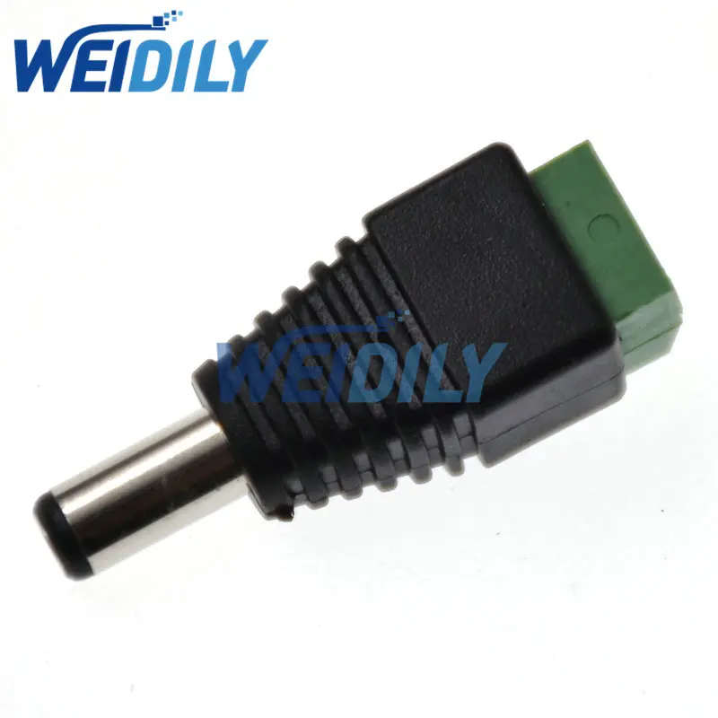 5PCS Male Female DC Power Plug 5.5x2.1mm 5.5x2.5mm 12V Jack Adapter Connector Plug CCTV Single Color LED Light New