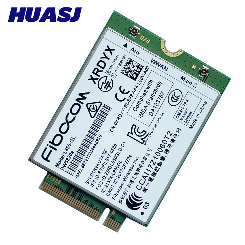 HUASJ DW5820e L850-GL LTE 4G Card Module For Dell laptop 3500 5400 5420 7400