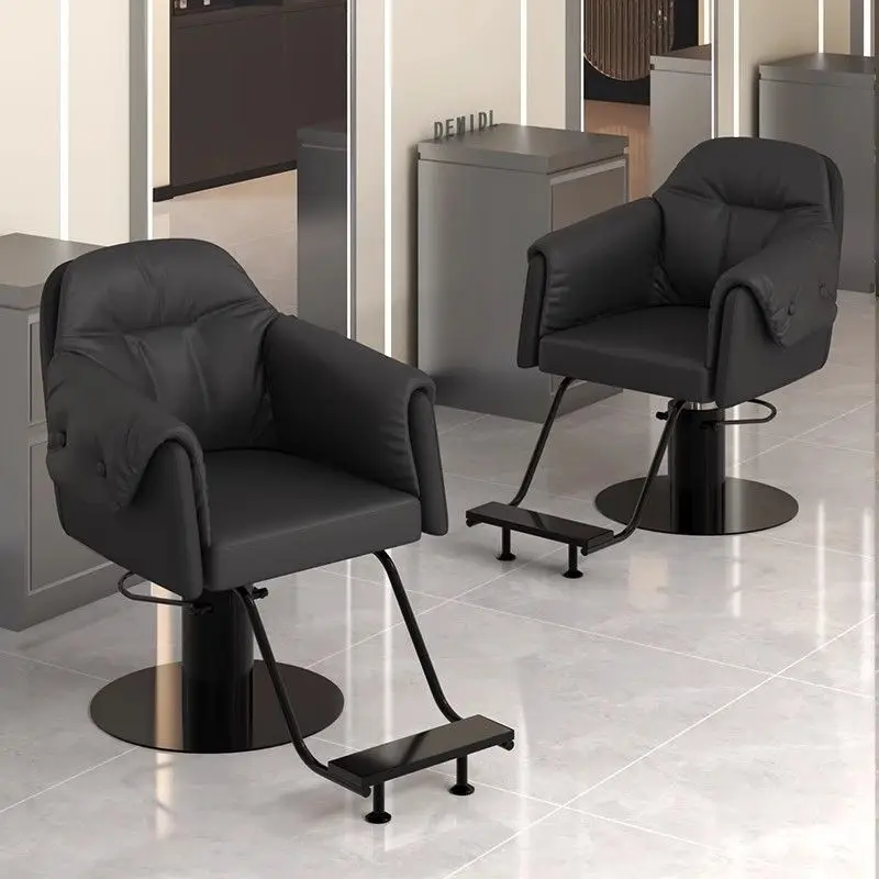 Hair salon liftable rotating simple perm and dyeing chair Internet celebrity barber shop light luxury hair cutting chair hair - view 3