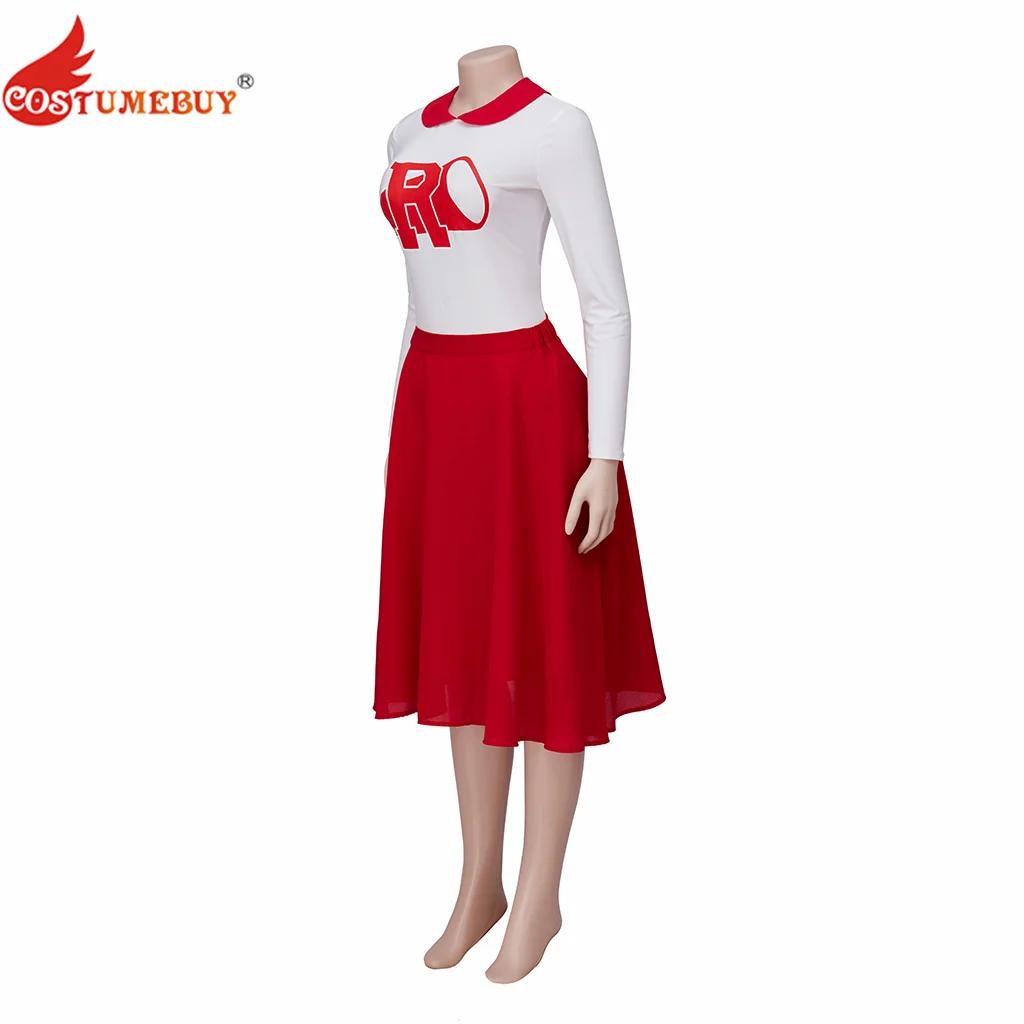 Grease Rise of the Pink Ladies Cheerleader Costume Sandy Olsen Cosplay Outfit Women Girls High School Cheerleading Uniform