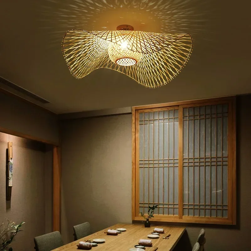 Imagem -05 - Estilo Japonês Bambu Luzes Pingente Criativo Teto Hangin Lâmpada para Sala de Jantar Restaurante Lustre Suspensão Luminária E27