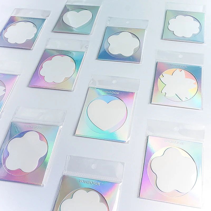 50Sheets PET Transparent Note Sticker Waterproof Posted Sticky Note Pads Notepads Journal School Stationery Office Supplies