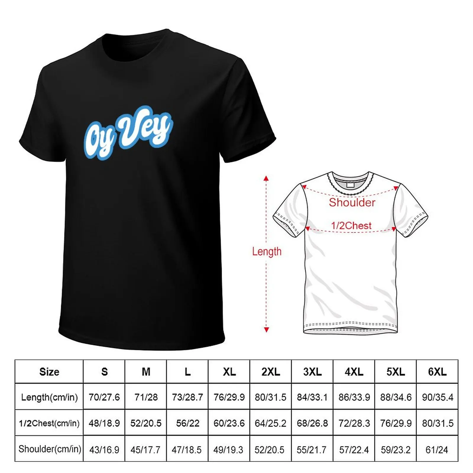 Oy Vey - White, Blue T-Shirt new edition heavyweights black t-shirts for men