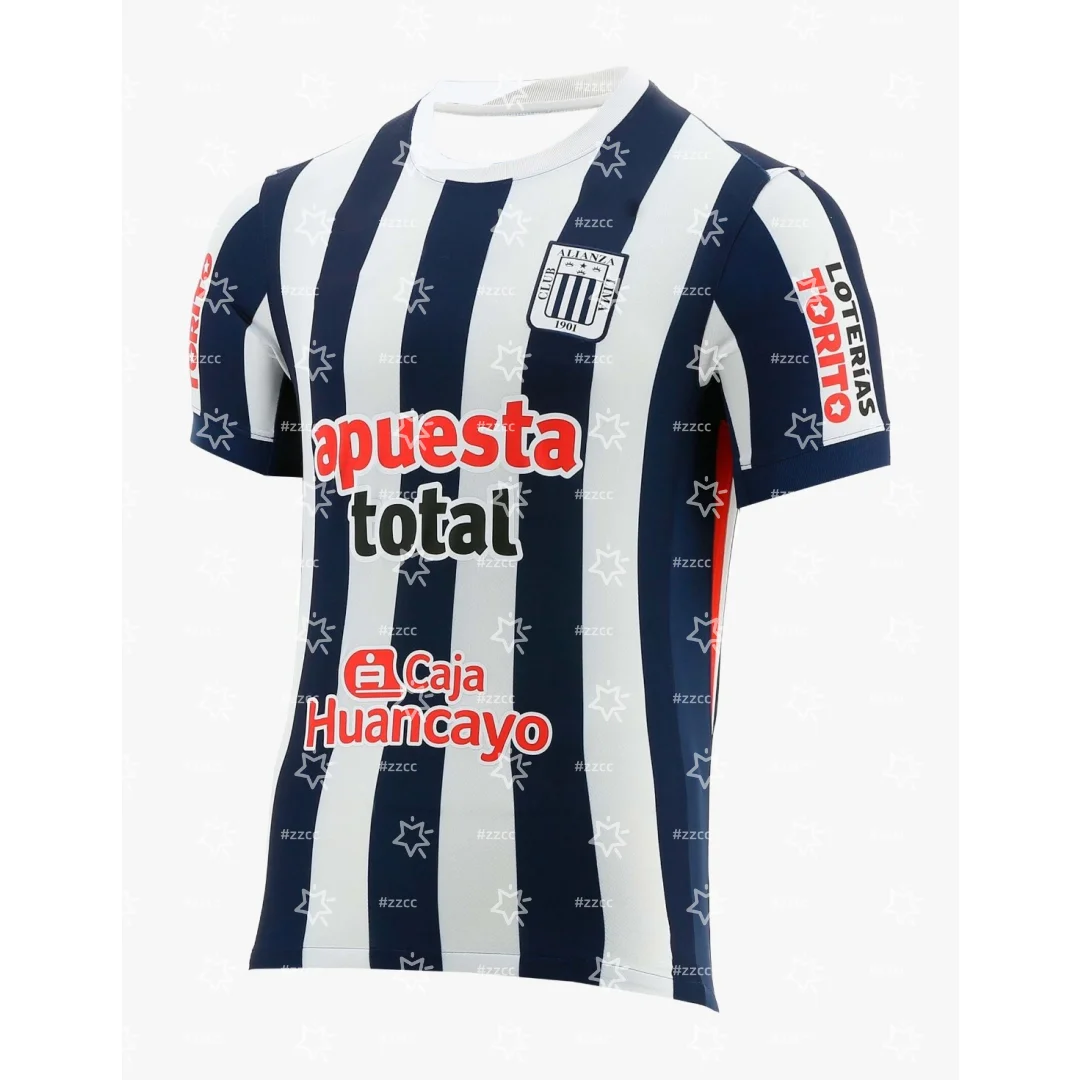 Camisa de Futebol Alianza Lima 25-26, Conjunto de Treino, Presente para Fãs, Camiseta Masculina de Verão, Camiseta Infantil, Camiseta Feminina para Surf ﻿