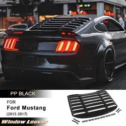 PP Black Air Outlet Bumper Shutter Grill Cover Frame Car Rear Window Decorative Louver for Ford Mustang 2015-2017 Body Kits