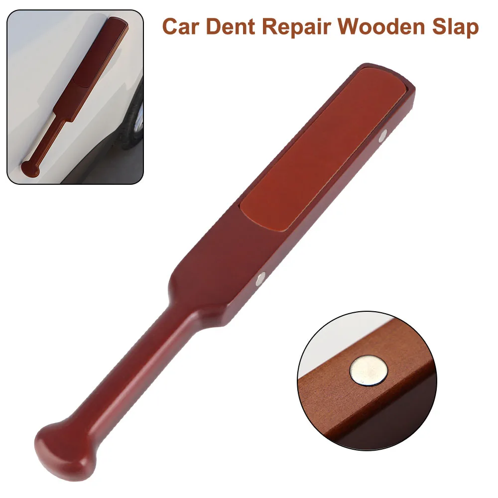 Car Dent Repair Tool 1pc Car Paintless Hand Grip Dent Removal PDR Tool Comfortable Magnetic HammerBody Adsorption Hammer Wood