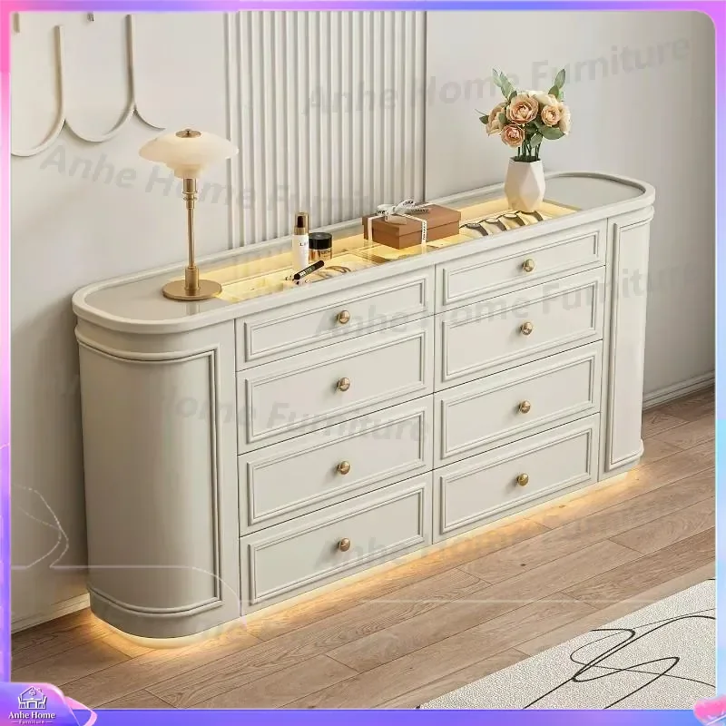 Modern Middle Island Display Cabinet Bedroom Bedside Chest Living Room Storage Unit Floor Standing Locker Cloakroom Organizer