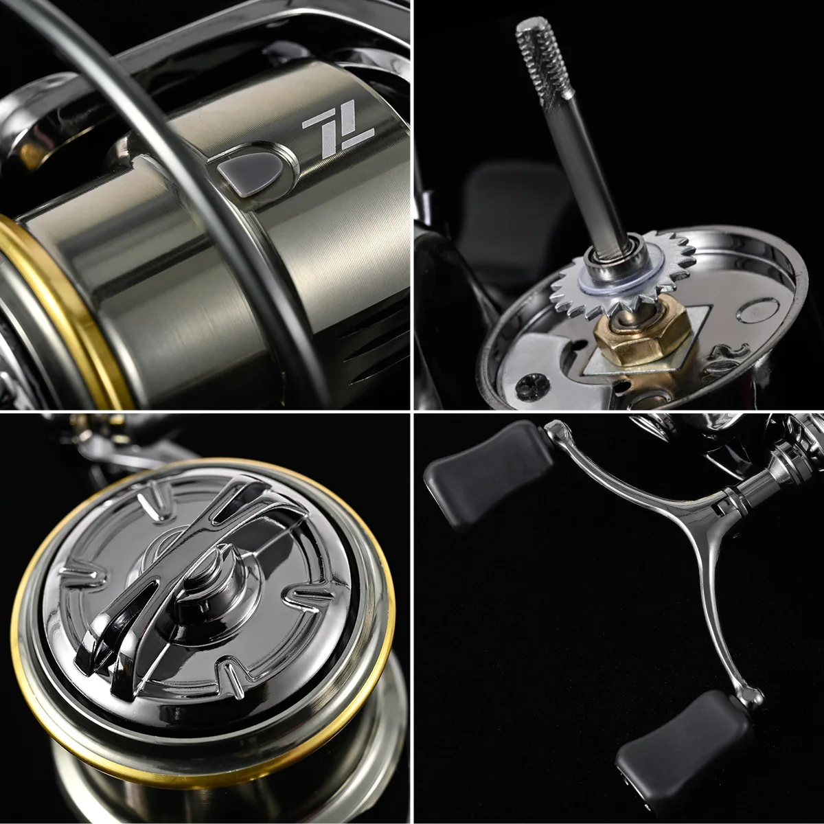 Dual Handle Spinning Reel 5.2:1 Gear Ratio 7+1 Bearing Left Right Hand Fishing Reel