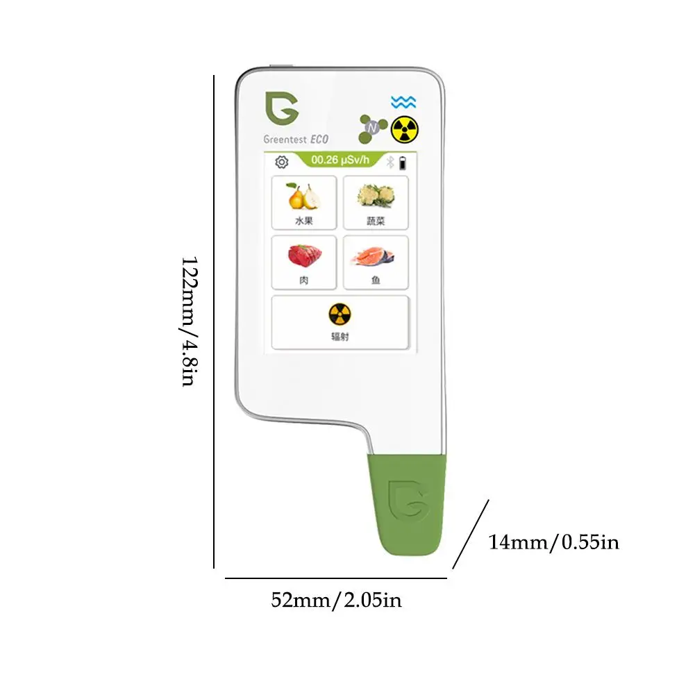 Greenest6T Tela Capacitiva, Vegetal, Frutas, Carne, Peixe, Nitrato Alimentos, Qualidade da Água e Segurança Ambiental