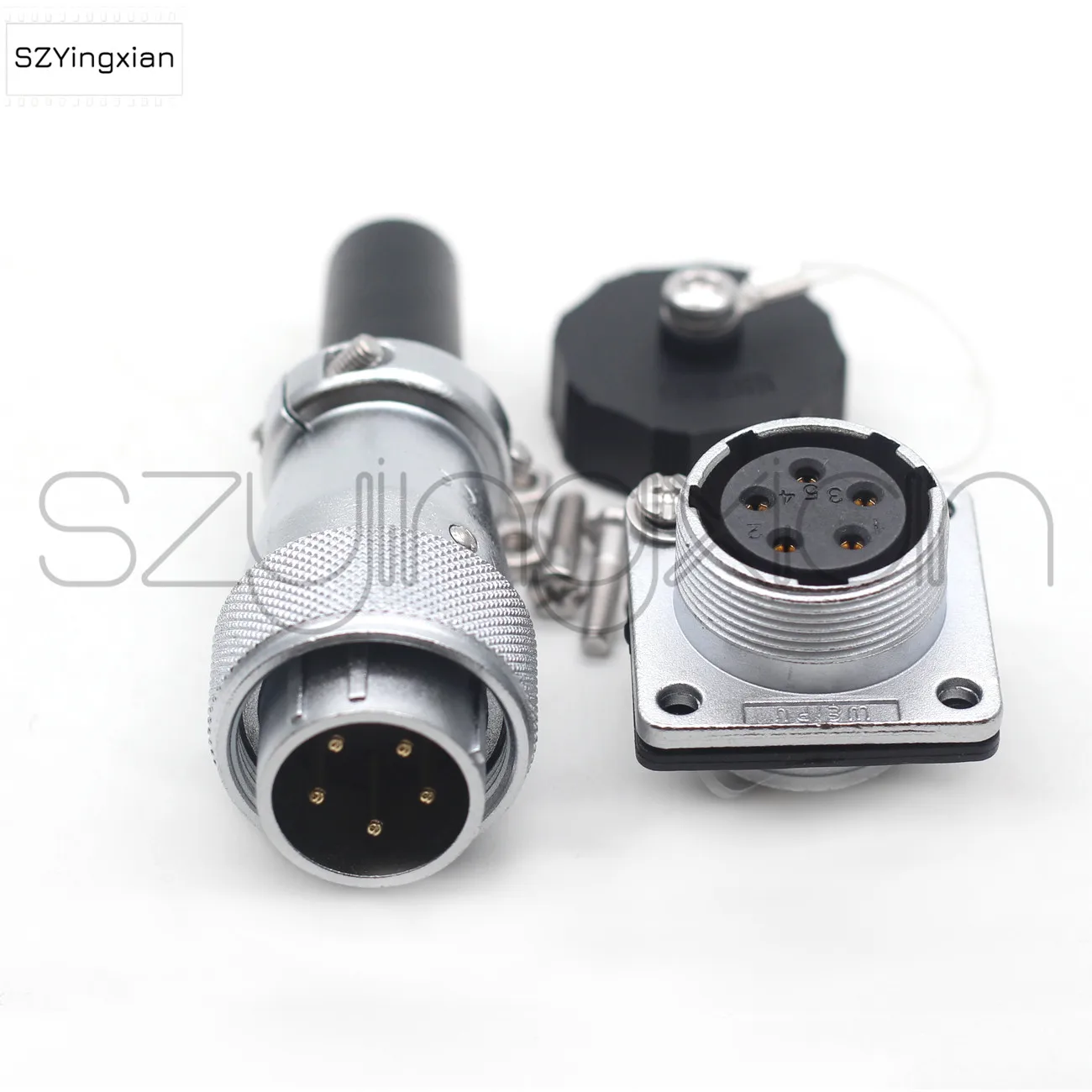 WEIPU WS20 Series 2 3 4 5 7 9 12Pin Male Plug Female Socket M20 Square Panel Mounting Connector Can be Used in Aerospace