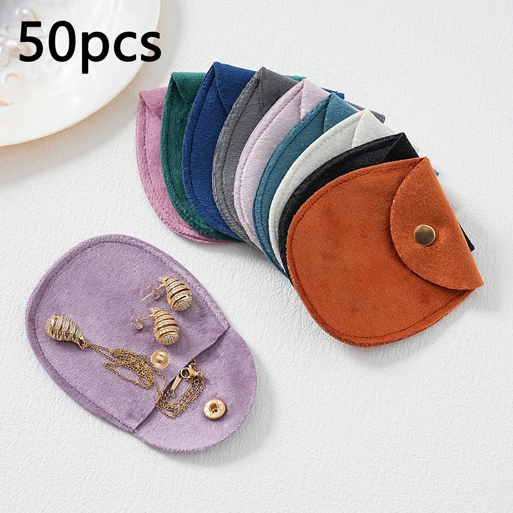 50/10/1pcs Soft Velvet Jewelry Packaging Bag Earring Necklace Storage Pouch Halloween Christmas Wedding Gift Organizer Candy Bag