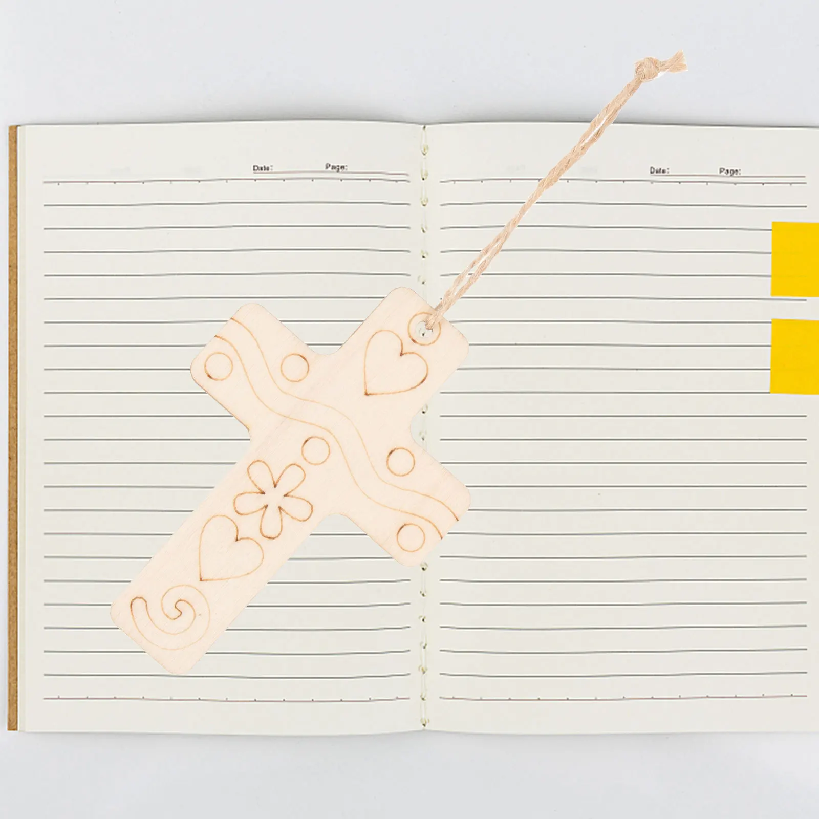 

50Sets Wood Slice Crafts DIY Graffiti Chips Light Cross Design for Creative Kids Painting Party Supplies Room Decoration