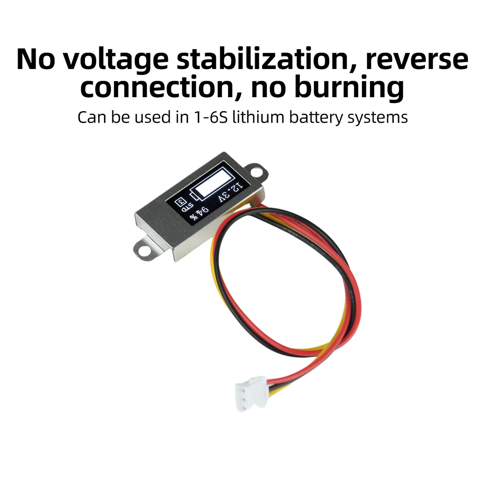 DC 0-30V Ultra-Dünnes Digitales Voltmeter & Batteriemessgerät 0,5-Zoll-OLED-Display Spannungstester 1-6S Einstellbarer Batterie-Ladestandsprüfer – Detail 12