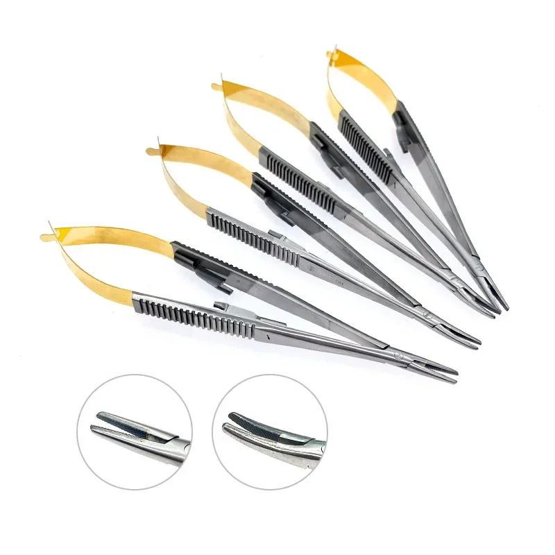 

Держатель игл из нержавеющей стали, тяжелые зубчатые челюсти 14/16 см, офтальмологические хирургические инструменты