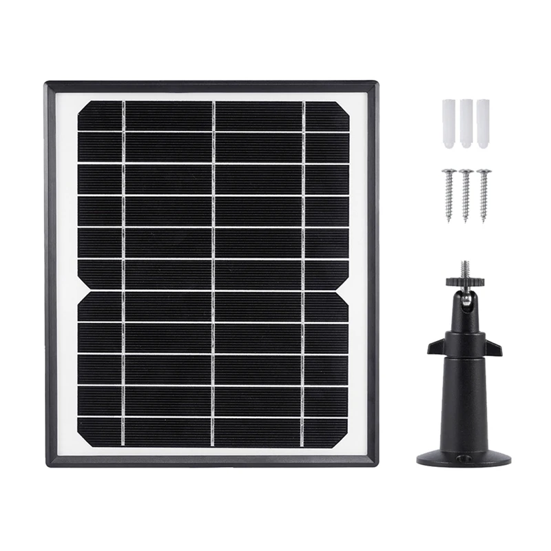 6W Outdoor Solar Panel For Ring Video Doorbell Ring Blink Monitoring Solar Charging Board