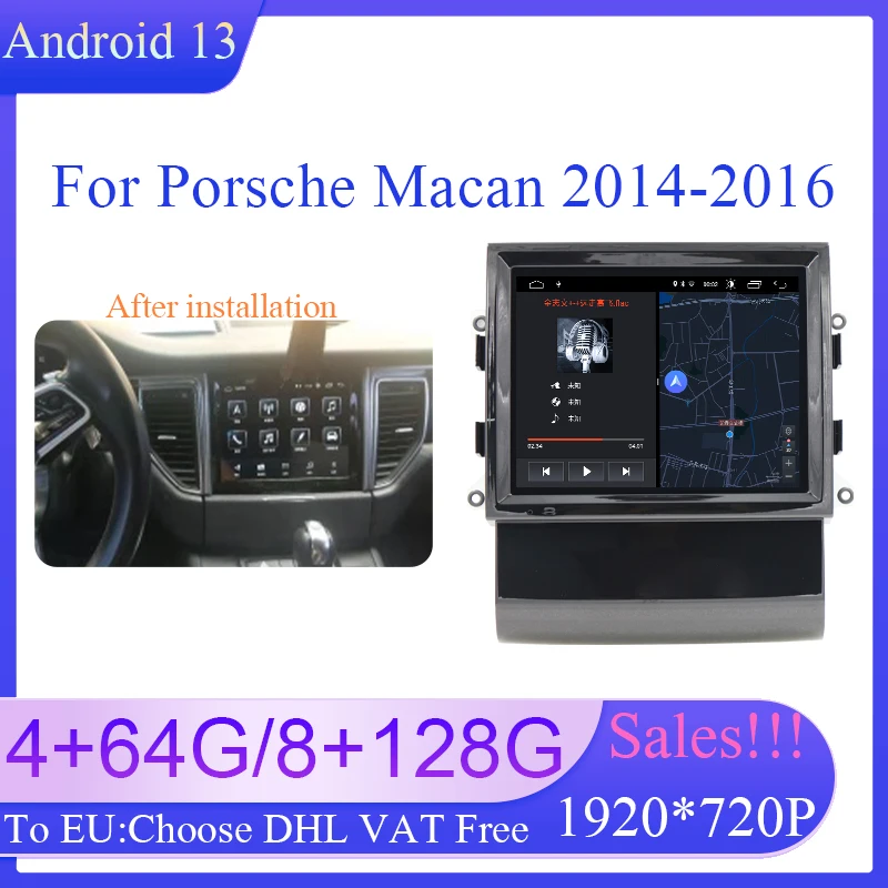 New style Android Auto For Porsche Macan 2010-2017 Car Multimedia Player Radio Navigation With IPS HD Screen DSP Carplay 4GLTE