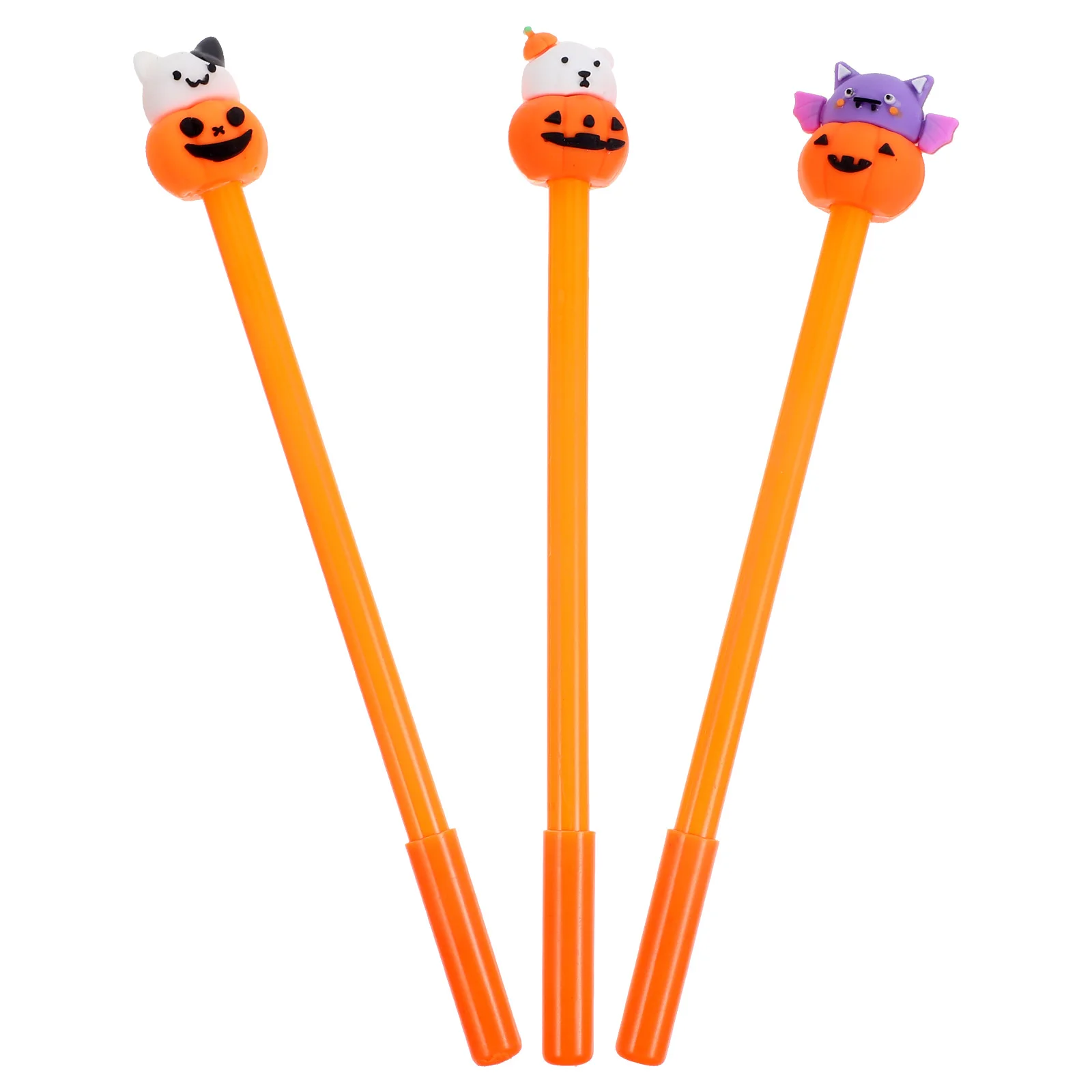 

3 Pcs Halloween Pumpkin Gel Pen Gifts Cute Signature Pens Fountain Goodies Portable Plastic Decor