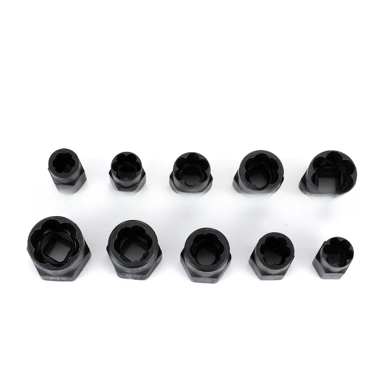 

Suitable for 10pc Nut Extractor, Tool for Removing Damaged Screws and Nuts