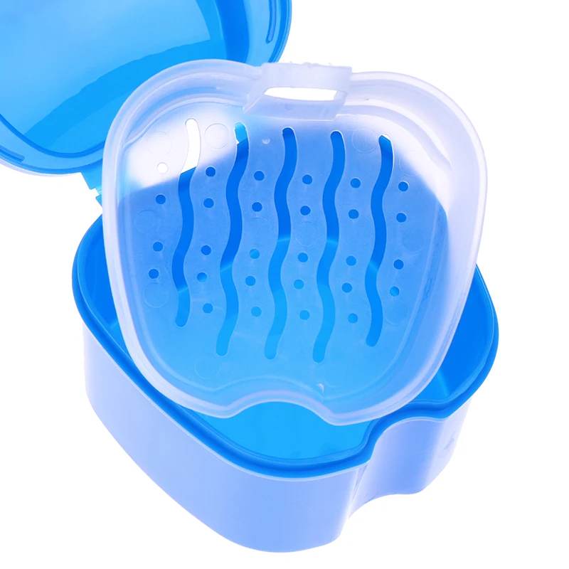 Caja de baño Dental con cepillo para dentaduras postizas, protector bucal, contenedor de plástico de almacenamiento, suministros de higiene bucal y ortodoncia