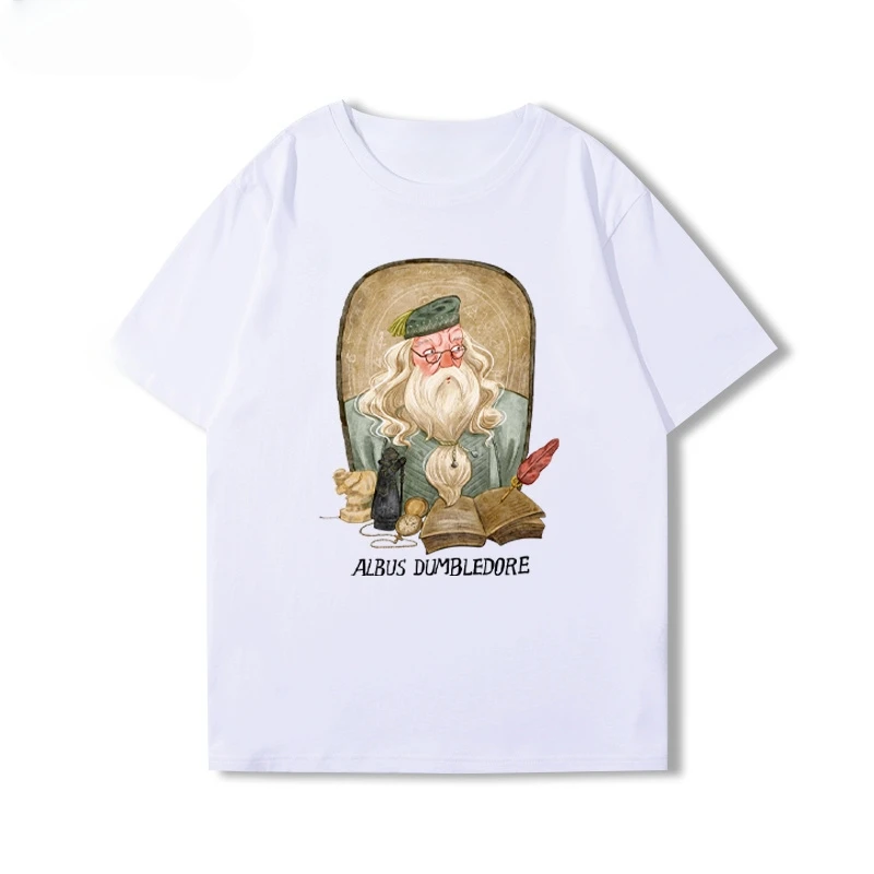 

Harry Potter Dumbledore Speed Dry Short Sleeve Men's and Women's Summer Loose Versatile T-shirt Loose and Comfortable