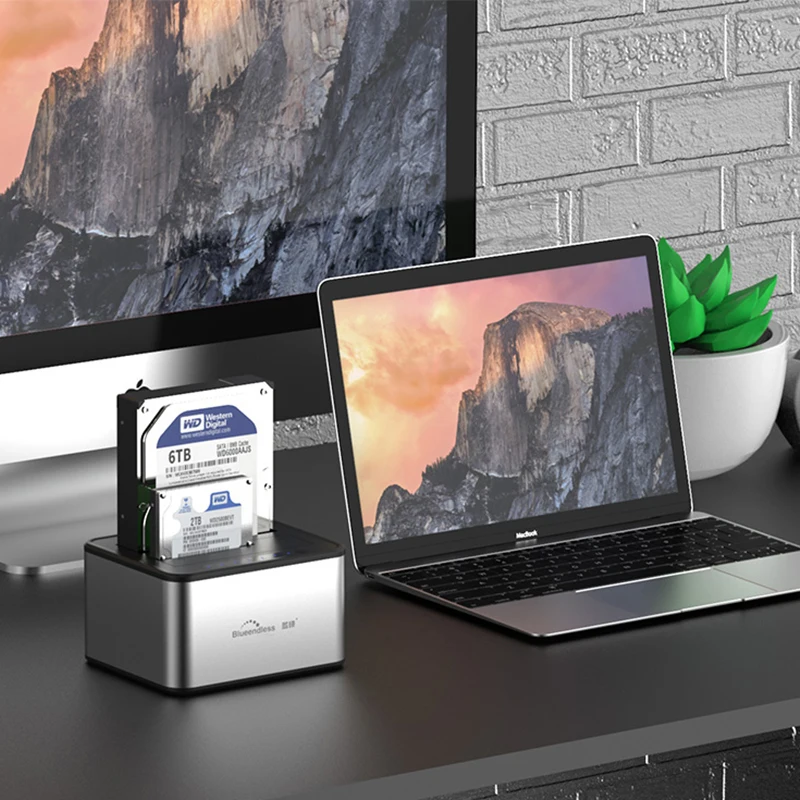 Алюминиевая док-станция для жесткого диска 3,5 дюйма, Sata к Usb Type-C 3,0, металлический корпус для жесткого диска 1-6 ТБ, Sata внешний корпус для жесткого диска 1 Bay, док-станция для жесткого диска