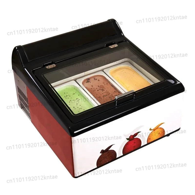 Commercial ice cream dessert freezer Desktop ice cream frozen float custom display cabinet Commercial freezer