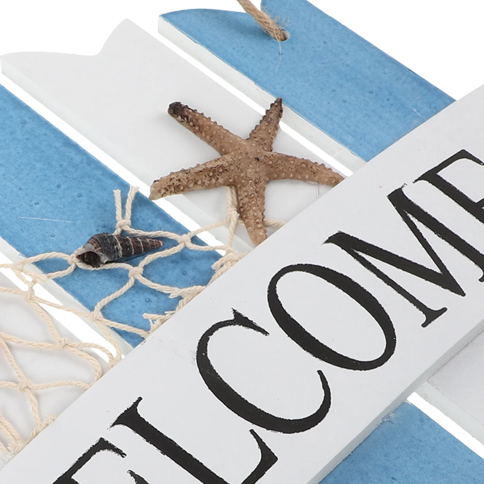 

Wooden Hanging Welcome Sign Mediterranean Style Natural Wood Front Door Plaque Porch Decor Mediterranean Welcome Sign
