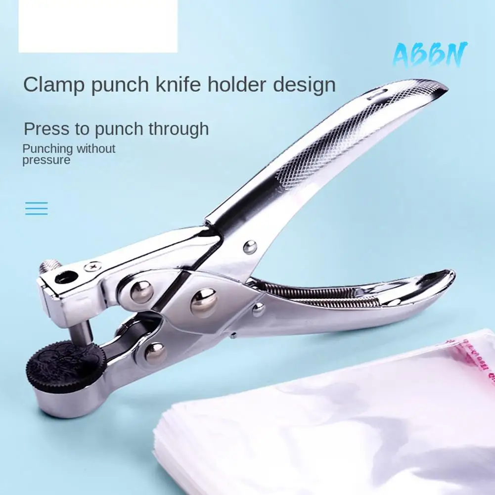 

ABBN-7Mm Hand-Held Round Hole Punch Hole Punch Blow Hole Punch Pliers For Sofe Plastic Bag Polybag OPP PE Bag Thin Cloth,Plastic