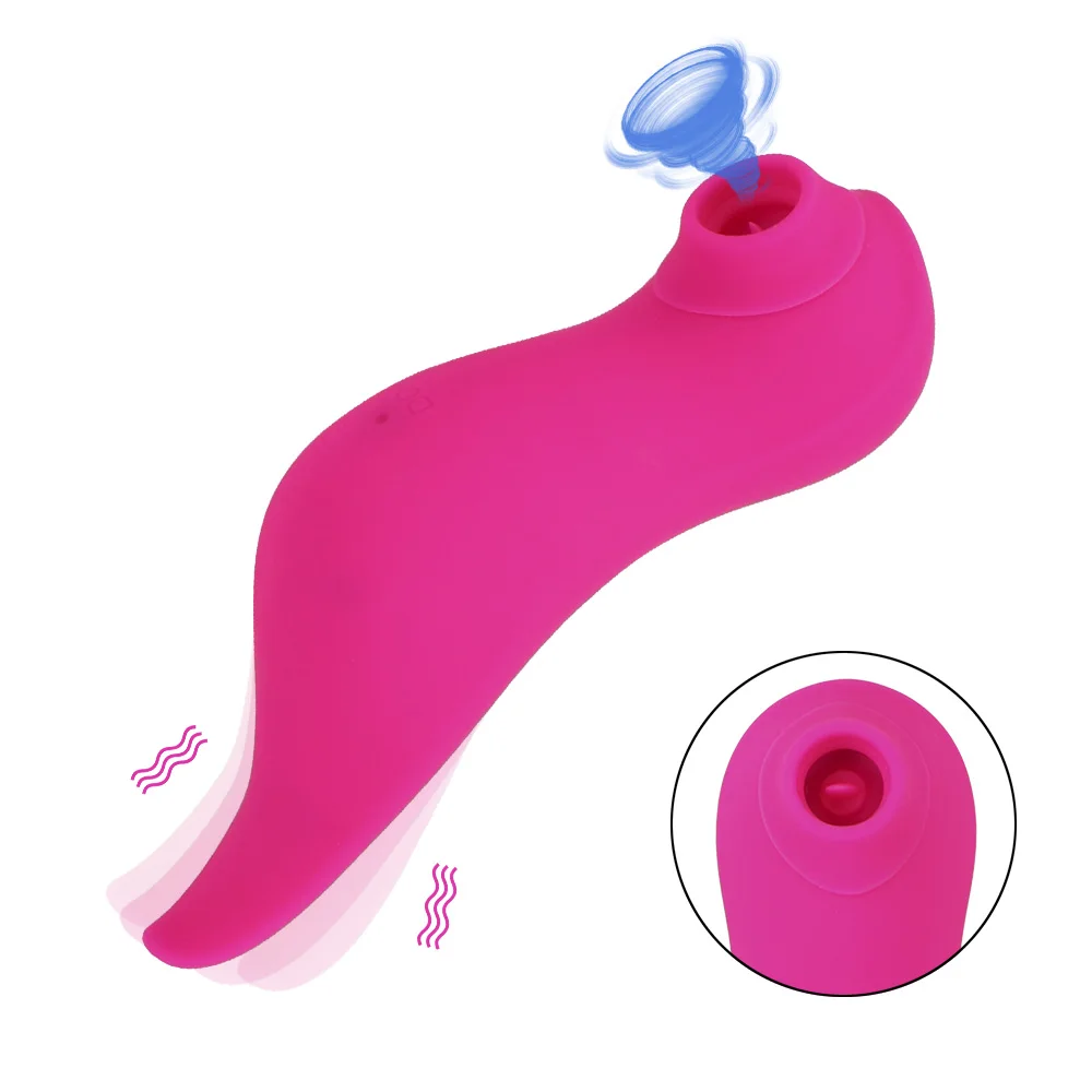 Tongue Oral Licking Vibrator Clitoral Sucking Vibrator Sex Toys for Women G-spot Massager 2 in 1 Nipple Stimulation 10 Modes