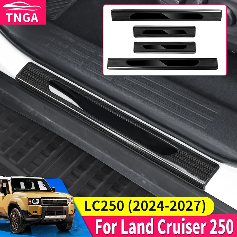 For 2024-2027 Toyota Land Cruiser Prado LC250 J250 Stainless Steel Exterior Door Sill Protector Anti Scratch Wear Resistant Trim
