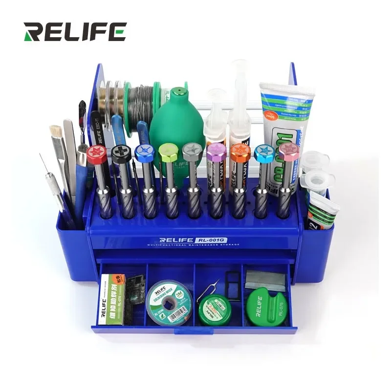 RELIFE RL-001G Multifunction Storage Box Large Capacity Strong Durable Mobile Phone Maintenance Parts Collection Tool Repair