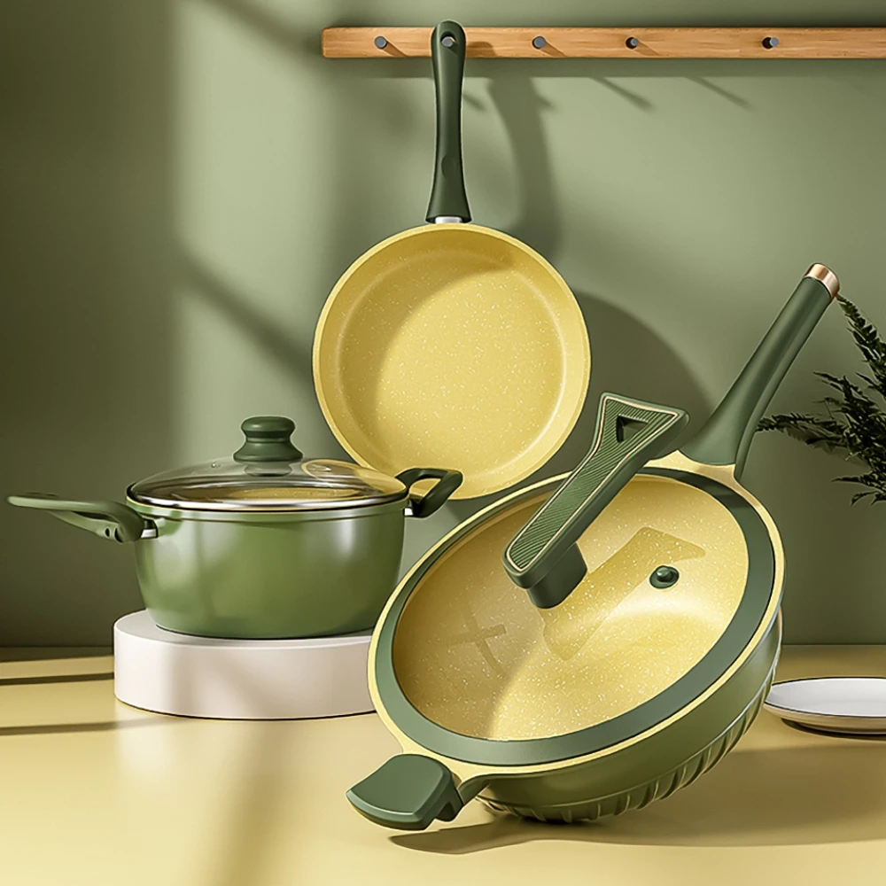 

Nonstick Frying Pan Maifan Stone Smokeless Cooking Pot for Home Cooking Eggs Pancake Household Kitchen Cookware PFOA Free