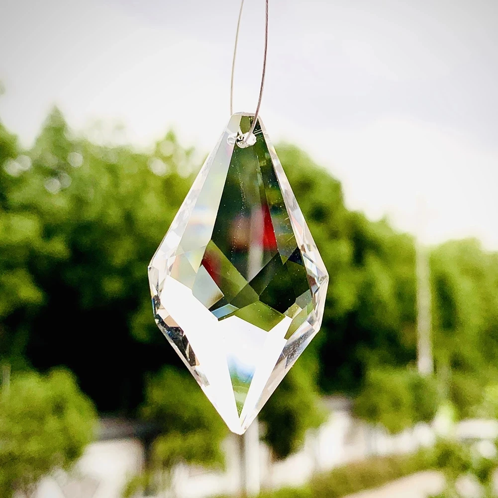 1PC 50mm Arrow Drop Crystals Pendants for Chandeliers Accessories Hanging Crystal Decorations Sun Catcher Crystal Prisms Faceted