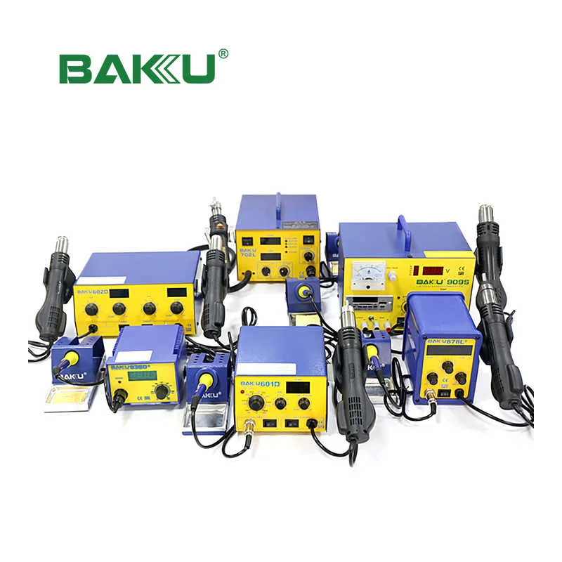 BAKU BK-878L New LED Digital Display SMD Brushless Hot Air BGA Rework Station with Soldering Iron and Heat Gun