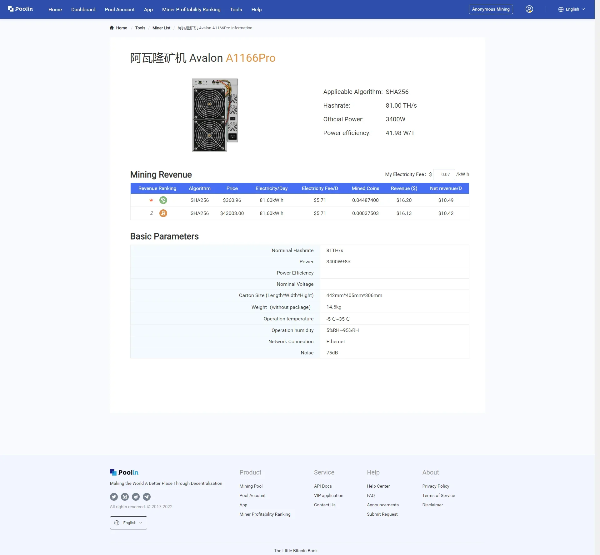 Avalonminer 1166 pro 75-78T 3400W asic 광부(PSU 포함) BTC 마이닝 기계 M20S M21S antminer S19 S17 T17보다 경제적