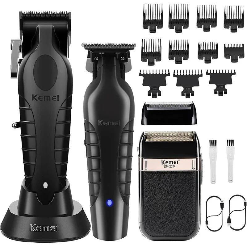 Kemei KM-2296 KM-2299 KM-2024 Hair Clipper Kit Men's Electric Shaver Hair Trimmer Machine Professional Hair Cutting Machine