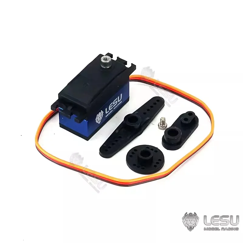 

RC LESU 1/14 40.5*20*28.3MM 14Kg Metal Gear Servo for RC Tractor Truck Tamiyaya Hydraulic Dumper Excavator Model Car Parts