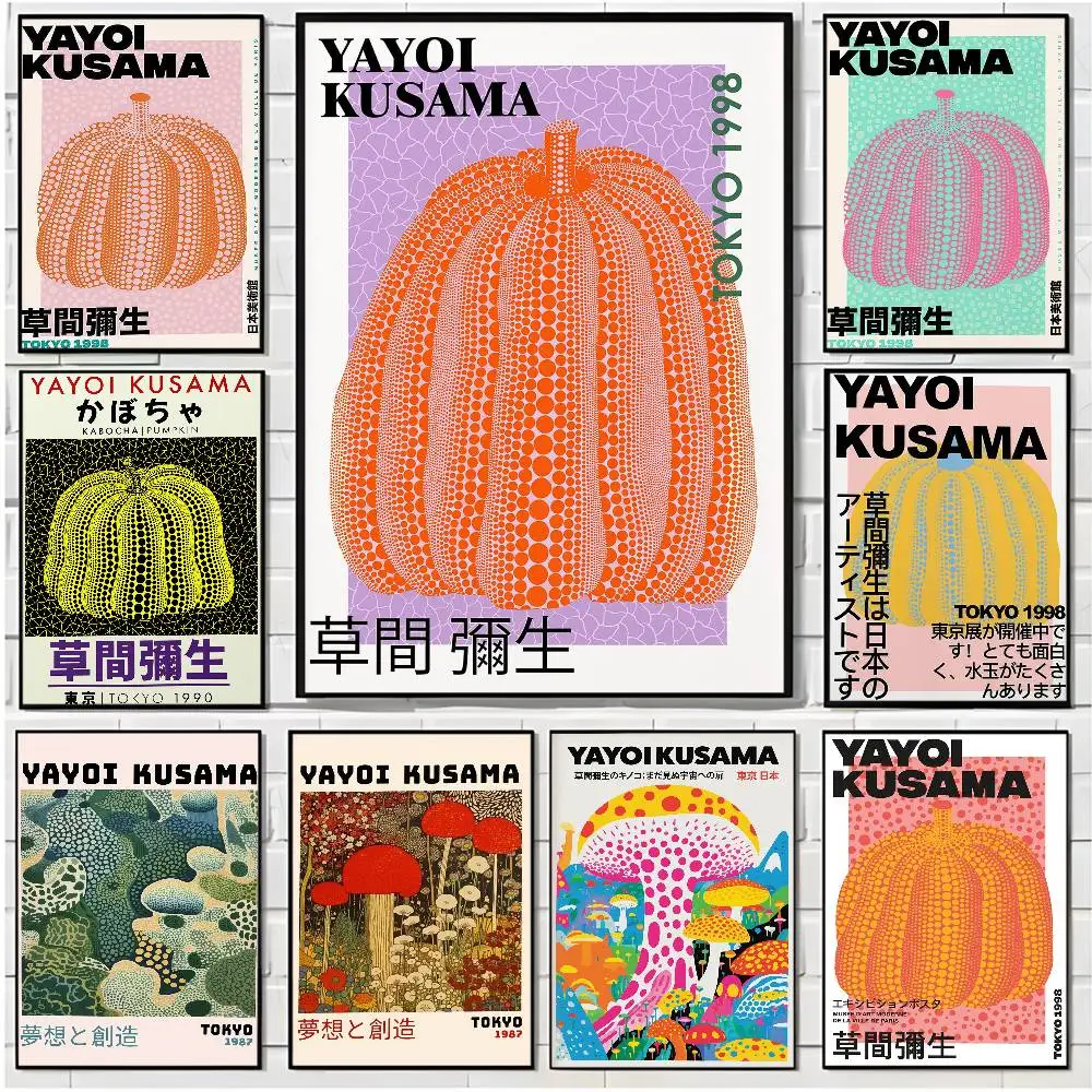 

Y-Yayoi K-Kusama artwork Poster HD art sticky wall waterproof home living room bar office aesthetic decoration