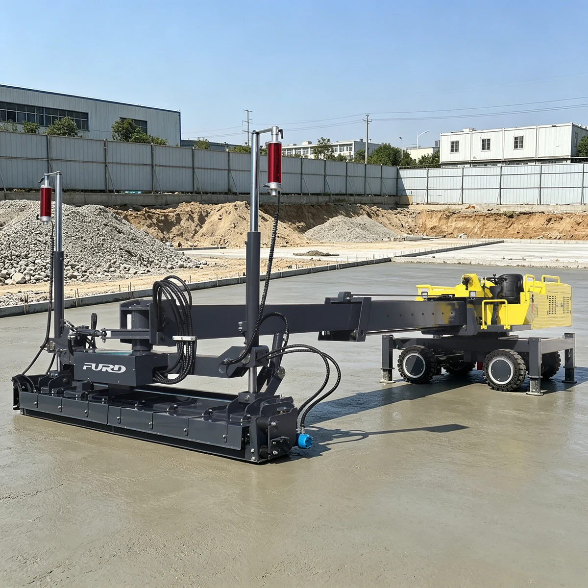 Boom Laser Screed Machine Floor Road Paver Leveling Machine Concrete Road Paver Laser Leveling Machine for Sale