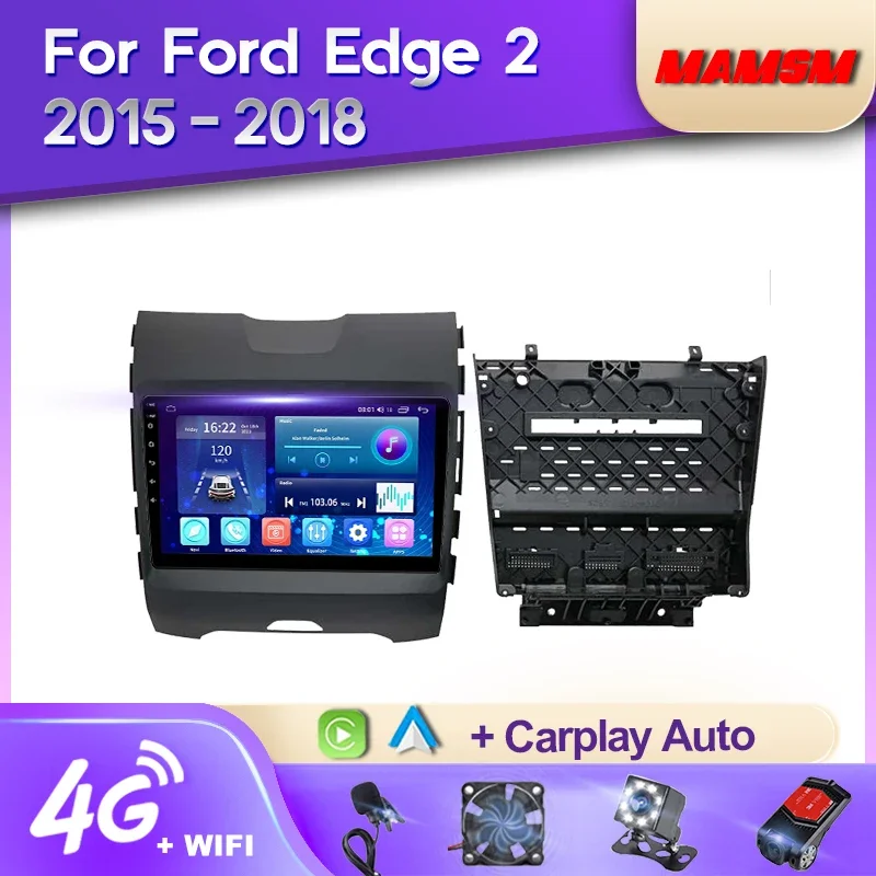 MAMSM Android 12 Car Radio For Ford Ranger 2 Everest 2 Ford Edge 2 Multimedia Player Navigation Stereo 4G GPS Carplay Autoradio