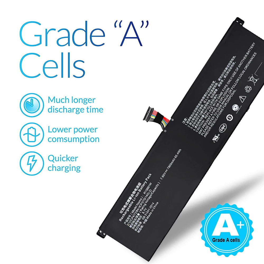 Imagem -04 - Liscn 7.6v 7900mah R15b01w Bateria do Portátil para Xiaomi Pro 15.6 Gtx Tm1701 Série Notebook 60.04wh Ferramentas Gratuitas Células de Grau a