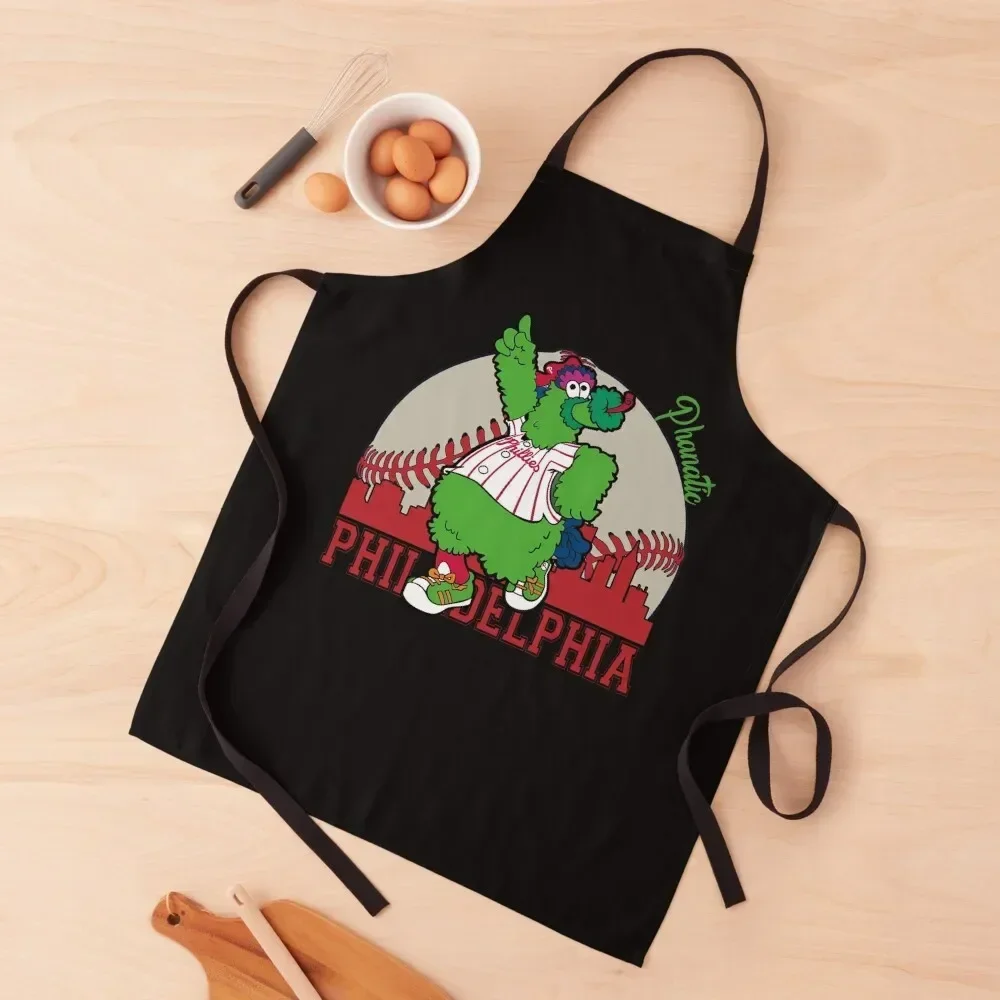 

Phillies Baseball Dancing On Our Own Philly Vintage Phanatic Cartoon Apron Cleaning Products For Home with pockets Apron