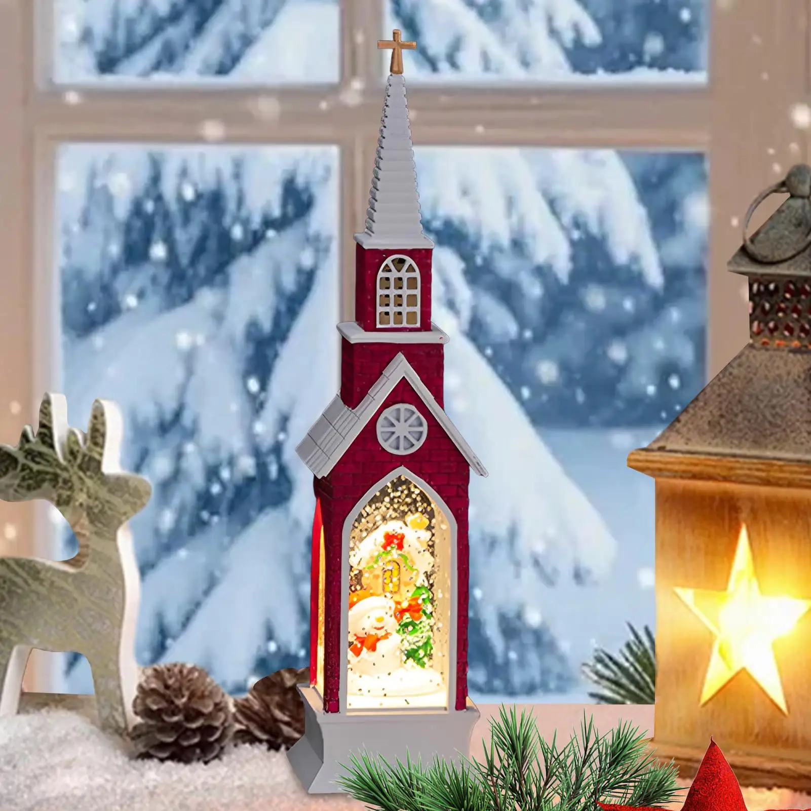 Christmas Lamp House Design Decoration Santa Snowman Tree Christmas Table Lamp For Adults Teens Families Home Table Nursery