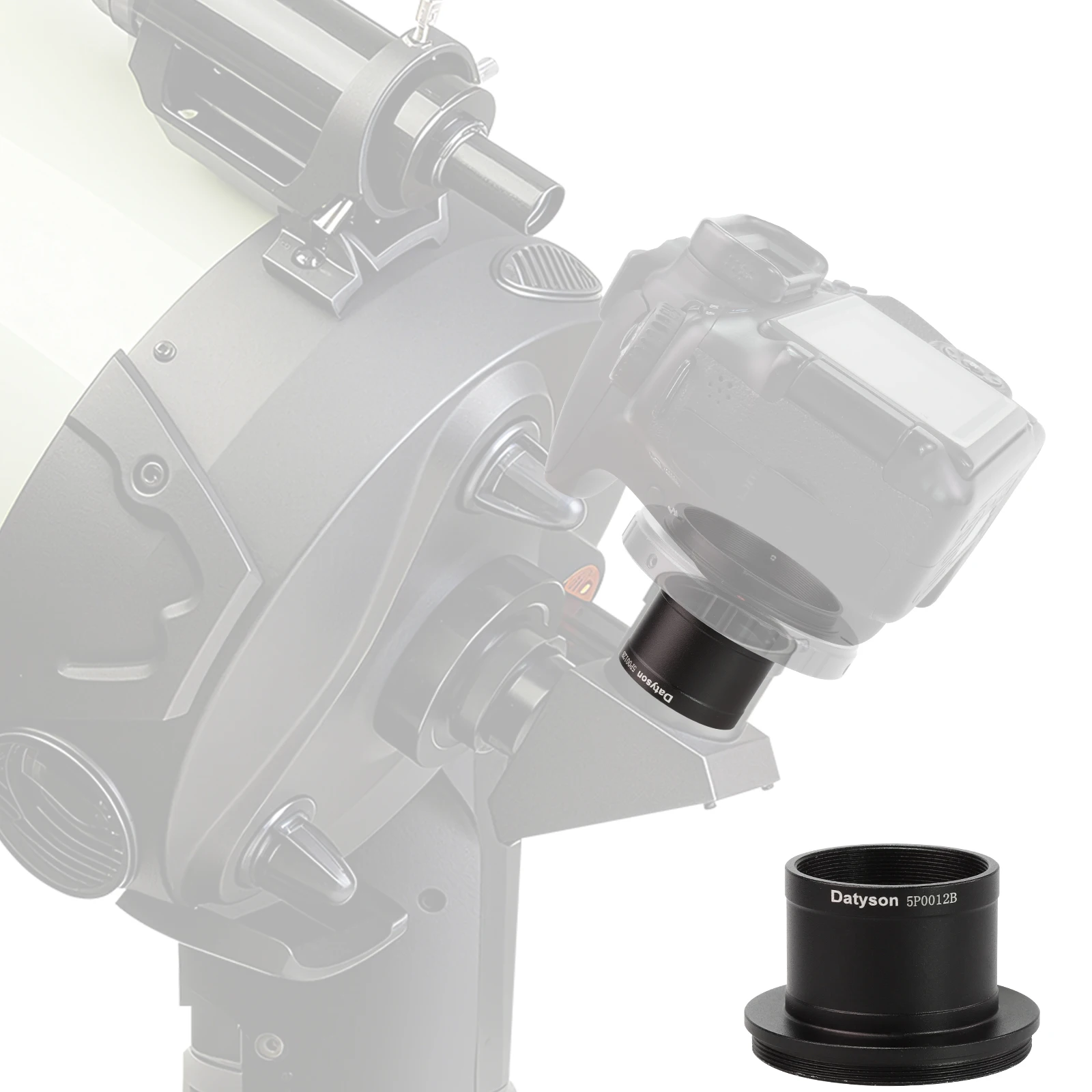 Datyson 1.25-inch to T2 Adapter Aluminum Alloy Construction 31.7mm Eyepiece Thread to M42×0.75 Thread For Astronomy Photography