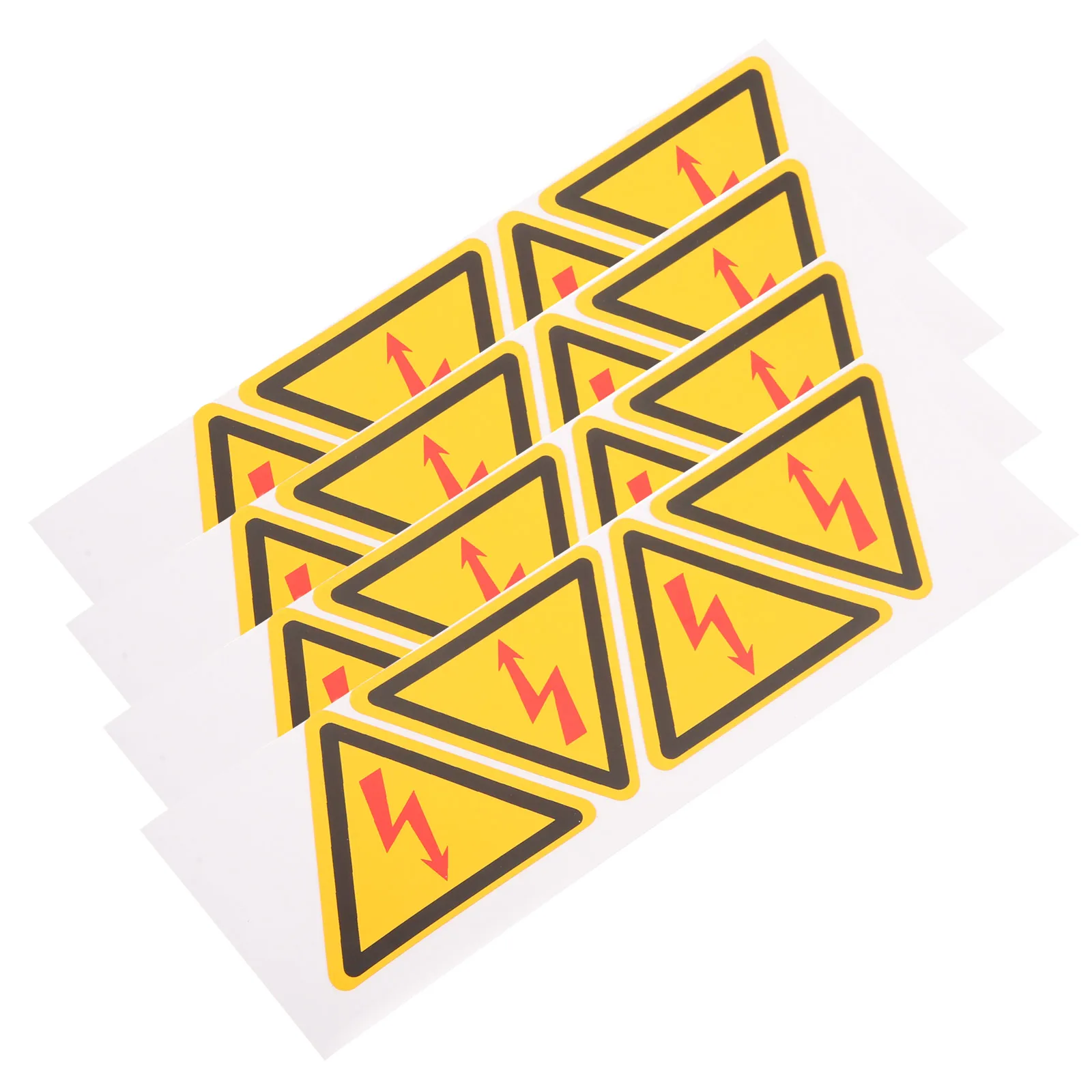 4pcs Electric Shock Warning Stickers High Voltage PVC Self Adhesive Electrical Panel Labels Safety Signs Traffic